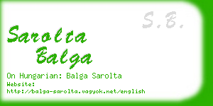 sarolta balga business card